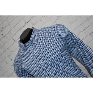 Polo Ralph Lauren Dress Shirt Men 3XB BIG Performance Fit Polyester Blend Blue